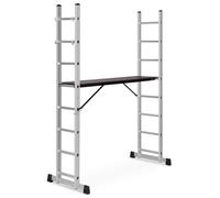 Nero, Argento metallizzato Trabattello - 3 in 1 - Fino a 3,8 m | MSW
