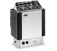 Nero, Argento Stufa elettrica per sauna - 4,5 kW - da 30 a 110 °C - controller incluso | Uniprodo