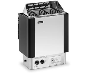 Nero, Argento Stufa elettrica per sauna - 4,5 kW - da 30 a 110 °C - controller incluso | Uniprodo