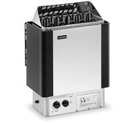 Nero, Argento Stufa elettrica per sauna - 9 kW - da 30 a 110 °C - controller incluso | Uniprodo