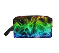 Nero astratto fumo colorato, Borsa per il trucco Borsa per cosmetici Borsa da viaggio portatile da viaggio Borsa per trucco Organizer
