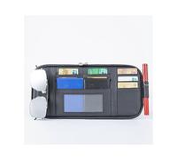 (Nero-B) Organizer per aletta parasole automatica, scatola portaoggetti, clip per occhiali da sole,