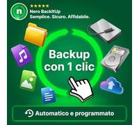 Nero BackItUp - Software di backup automatico per PC | Backup su cloud, ripristino e protezione dei dati | Chiavetta USB inclusa | Licenza a vita | 1 PC | Windows 11/10