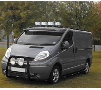 Nero Barra Tettuccio Rettangolare Cromo Punti + LED Per MAN Tge 2017 +