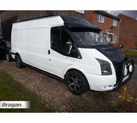 Nero Barre Laterali Per ford transit mk6 2000 - 2006 Lwb Acciaio Inox Metallo