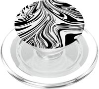Nero Bianco Astratto Moderno Disegno Del Modello Di Turbin PopSockets PopGrip per MagSafe
