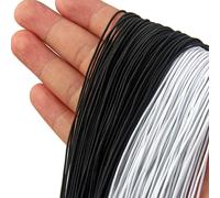 Nero Bianco Elastico Rotondo & Piatto Cavo 1mm - 75mm Ampio Cucito Crafts 1m -