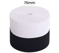 Nero Bianco Elastico Rotondo & Piatto Cavo 1mm - 75mm Ampio Cucito Crafts 1m -