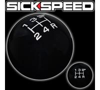Nero/Bianco Fing Veloce Cambio Pomello 5 Velocità Corto Throw Leva 12X1.75 S05