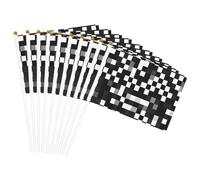 Nero Bianco Formula Motivo A Scacchi Stampa Leggero Palmare Bandiera Bifacciale Bandiere Partito Parata Home Decor Celebrazioni