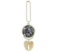 Nero Bianco Grigio Camuffamento Auto Appeso Ornamento Specchio Retrovisore Ciondolo Specchio Carino Auto Decorazione Estetica Divertente Ciondolo Auto Charms Regali per Uomini Donne Stile Oro