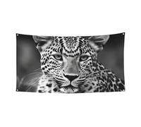 Nero Bianco Leopardo Animale Banner Decorazione Del Partito Sfondo Bandiera Festa di Compleanno Fotografia Sfondo Decorazione Banner e Segnali Decorazione Della Parete Banner Forniture Per Feste