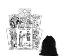 Nero & Bianco Rider-Waite Tarocco Mazzo Carte & Guida us games systems Con Borsa
