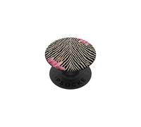 Nero Bianco Zebra Rosa Floreale Angoli Y2K Animal Print PopSockets PopGrip Adesivo