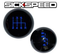 Nero/Blu Ol' Skool Cambio Pomello/Trasferimento Custodia Set Per 6 Speed Jeep