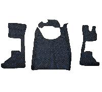 Nero+Blu Tappetini Eco Pelle Cover per DAF Xg / Xg + 2021 + Righthdrive Trucks