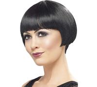 Nero Bob Parrucca Donna 1920s Maschietta Stile Costume Parrucca Nero