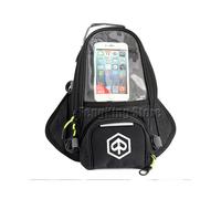 (Nero) Borsa magnetica per moto, borsa da viaggio, borsa da serbatoio, parabrezza grande per PIAGGIO