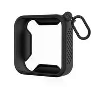 (Nero) Borsa protettiva portatile in silicone antiurto con gancio in metallo per il trasporto e la conservazione