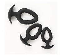 Nero Butt Plug Giocattoli del sesso per gli uomini Donna Silicone Spine Anali Maschio Masturbatore Prostata Massager Adulto Prodotto Giocattoli del sesso per la coppia Gay (Nero,12cm)