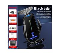 (Nero) Caricabatterie wireless per auto magnetico per iPhone Samsung Xiaomi Supporto per telefono per