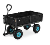 Nero Carrello pieghevole da giardinaggio - 4 ruote - 300 kg | hillvert