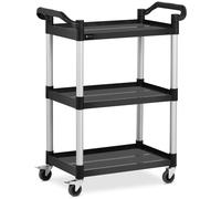 Royal Catering Seconda Mano Carrello portavivande professionale in plastica - 3 ripiani - 63 x 40 cm - 90 kg - Nero RC-PSTB3800