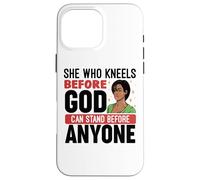Nero Christian Melanin Donna Ministro Sista Strong Queens Custodia per iPhone 16 Pro Max
