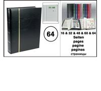 Nero classificatore album francobolli 64 Bianco Pagine Look 1150-5