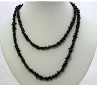 Nero Collana Tormalina Pietra Preziosa Naturale Nera Catena Heilen Chiuso 90 CM