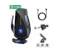 (nero con asta) Caricabatterie wireless per auto da 20 W per iPhone 12 13 14 Pro Max Xiaomi Mi 13 12