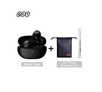 (Nero con astuccio) Cuffie wireless HT07 ANC con cancellazione del rumore da 40 dB, auricolari TWS,