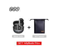 (Nero con borsa) QCY HT10 AilyBuds Pro+ ANC Cuffie wireless Audio ad alta risoluzione LDAC Bluetooth