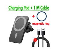 (Nero con cavo) Caricabatterie magnetico da auto da 30 W, supporto per telefono da bocchetta dell'aria