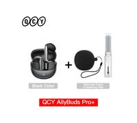 (Nero con custodia e penna) QCY HT10 AilyBuds Pro+ ANC Cuffie wireless Audio ad alta risoluzione LDAC