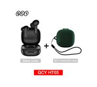(Nero con custodia02) QCY HT05 ANC Cuffie wireless con cancellazione del rumore da 40 dB, Bluetooth