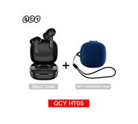 (Nero con custodia03) QCY HT05 ANC Cuffie wireless con cancellazione del rumore da 40 dB, Bluetooth