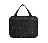 Nero con oro appeso borse da viaggio per le donne articoli da toeletta con gancio, designer carino kit da barba borsa per gli uomini per adulti crociere organizador de maquillaje para L