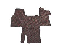 Nero Con / Rosso Eco Pelle Pavimento Cover per Renault Master III 2010 + SX HD