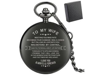 (Nero con scatola) A mia figlia, con amore, papÃ , testo speciale, regali di compleanno, orologio da