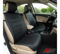 Nero Coprisedili Auto Ecopelle Universale Cane Pet Protezione Set Completo 2X