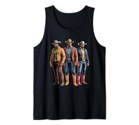 Nero Cowboy Trio Western Outfits Forte Country Padre Uomini Canotta