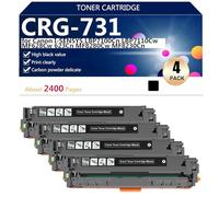 Nero CRG-731 Cartuccia Toner Sostitutiva con Chip per Canon I-SENSYS LBP7100Cn LBP7110Cw MF628Cw 623Cn MF8280Cw MF8230Cn Stampanti, Stampa ad alto Volume,Black-4 pack