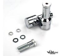 Nero Cromo Dritto Rotondo 1 " / 25mm Montante Manubrio Rialzi 2 " 4 " 6 " 8 "