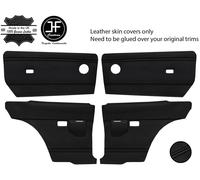 NERO CUCIRE 4X FRONTE RETRO PORTA COPERTURE PELLE PER FORD CORTINA MK5 COUPE