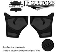 NERO CUCIRE PELLE 2X DAVANTI PORTA CARTE COPRIRE PER TRANSIT CUSTOM MK8 13-18