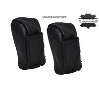 Nero Cuciture 2X Pelle Attacco Pelle Cover Adatto a Toyota MR2 MK3 2000-2007