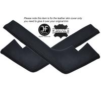 Nero Cuciture 2X Schermo Montante Pelle Cover Per Jaguar Tipo E Serie 1
