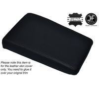 Nero Cuciture Pelle Coperchio Bracciolo Cover Adatto a Jaguar Serie 2 Classic