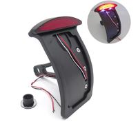 Nero Curvo Lato Montante Targa Piastra Supporto W/LED Coda Luce 7/8 " O 1 " Asse